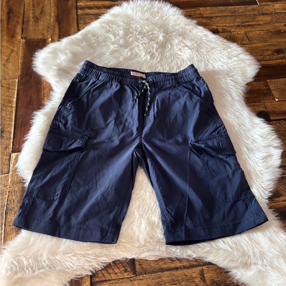 Weatherproof Navy Cargo Shorts for Kids